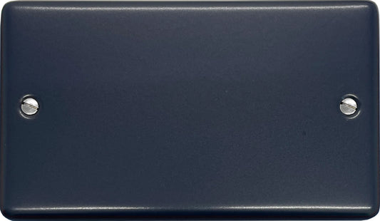 Contour Blue 2 Gang Blank Plate