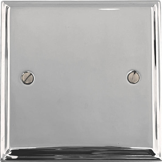Deco Polished Chrome 1 Gang Blank