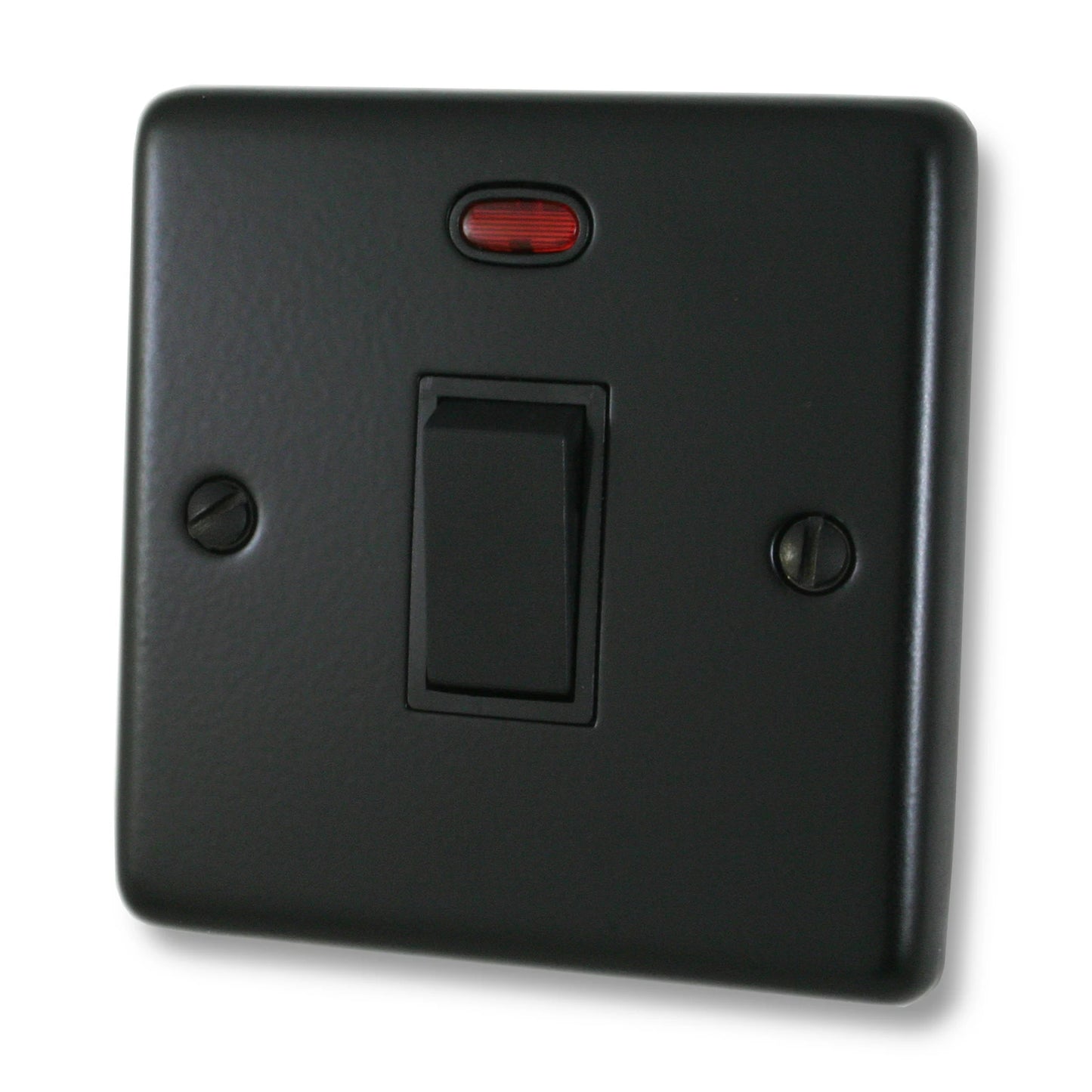 Contour Flat Black 20 Amp DP Switch (Black Switch)