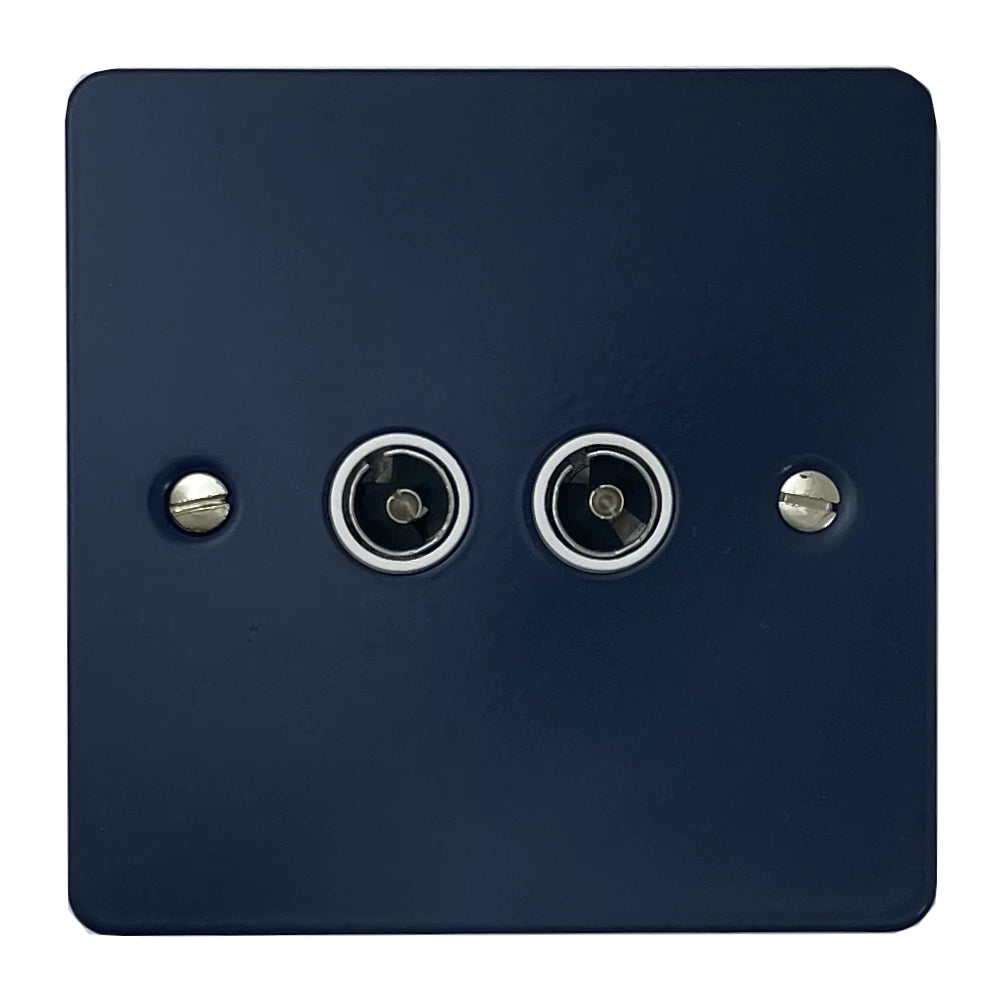 Flat Blue Twin Coax Point (White Insert)