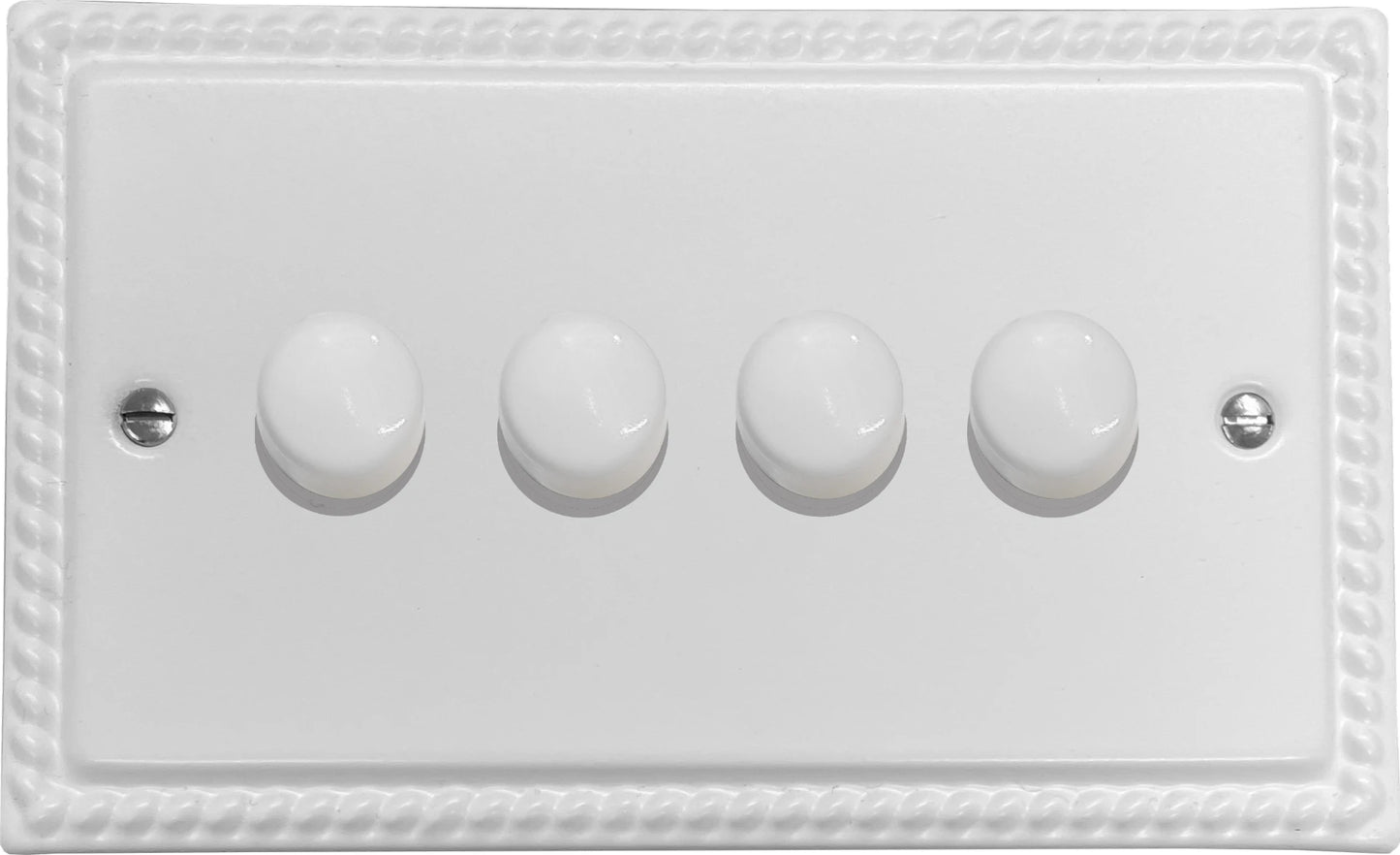 Georgian Flat White 4 Gang LED Dimmer