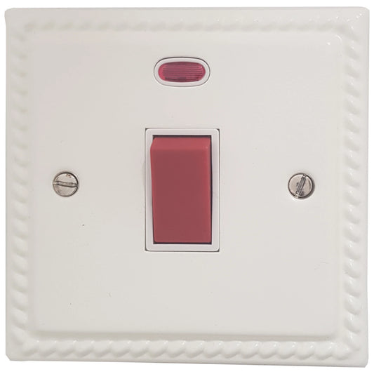 Georgian Flat White 45A Dp Switch Small Plate