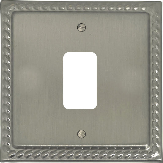 Georgian Satin Nickel 1 Gang Grid Plate