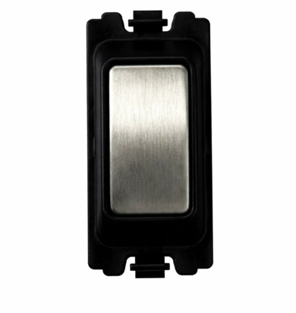 Blanking Piece grid switch - Black and Satin Chrome Switch