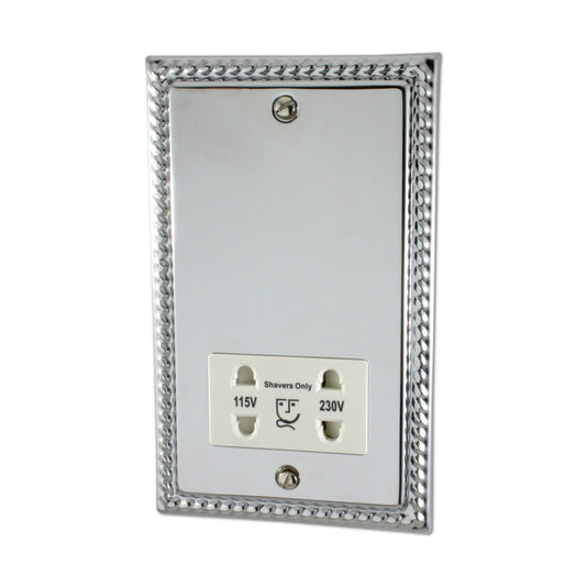 Georgian Polished Chrome Shaver Socket