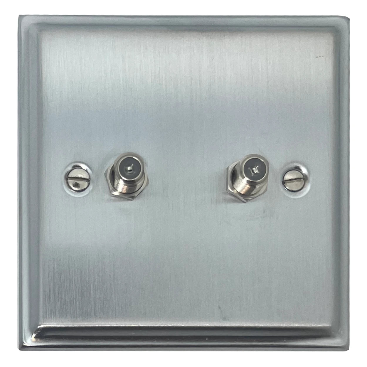 Deco Satin Chrome 2 Gang Sat Point