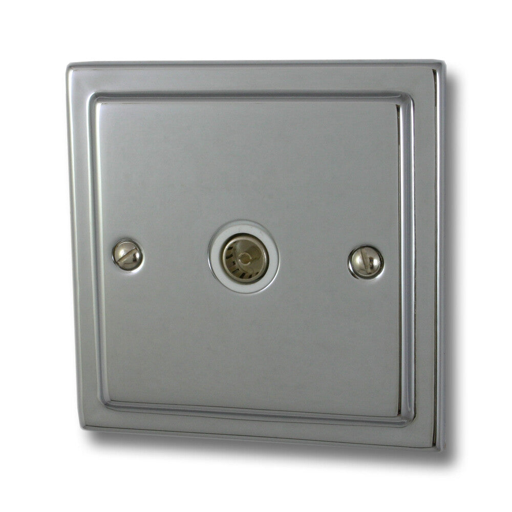 Victorian Polished Chrome 1 Gang Coax Point
