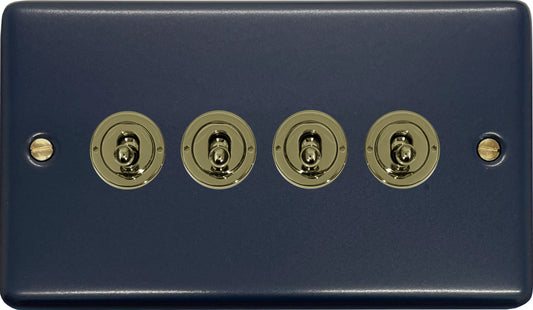 Contour Blue 4 Gang Toggle