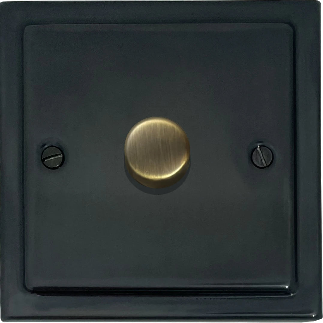 Victorian Black Bronze 1 Gang LED Dimmer