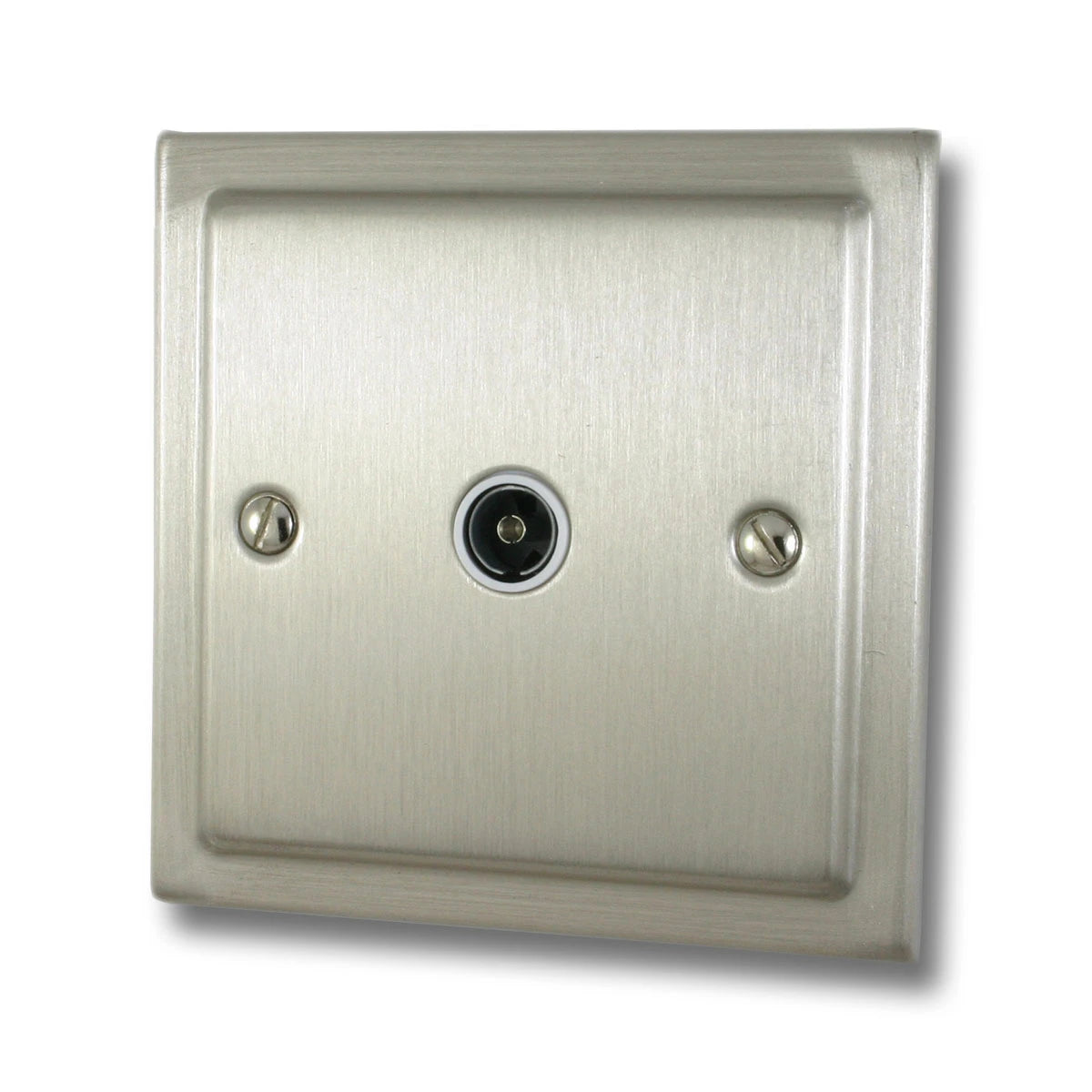 Victorian Satin Nickel 1 Gang Coax Point