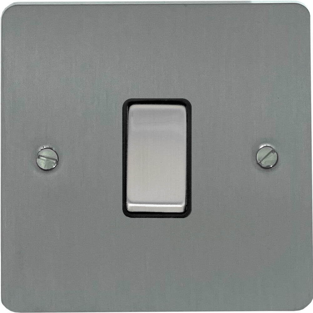 Flat Brushed Steel Intermediate Switch