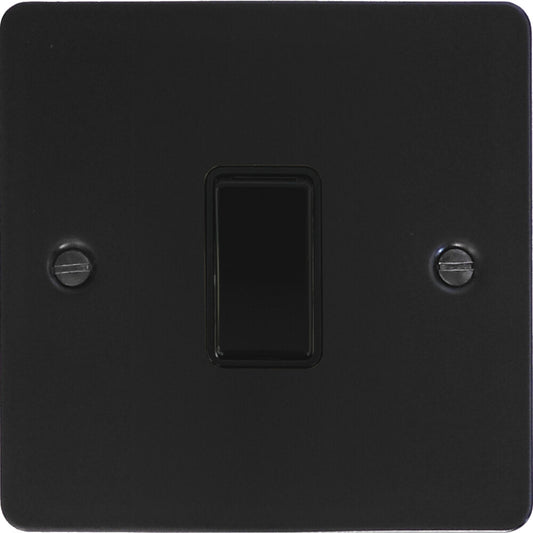 Flat Black 1 Gang Switch (Black Switch)