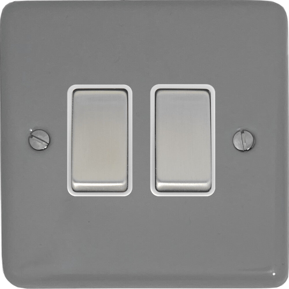 Contour Light Grey 2 Gang 2 Way Switch