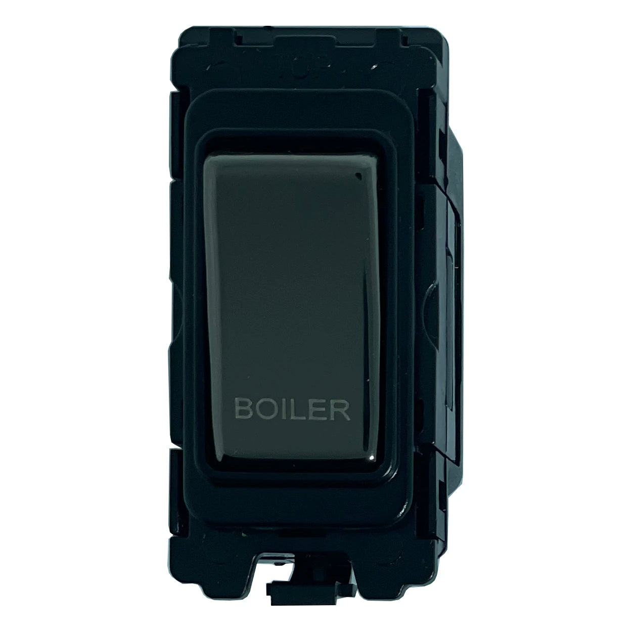 20A DP Switch - Engraved - Boiler - Black Nickel Switch