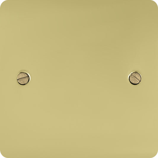 Flat Polished Brass 1 Gang Blank