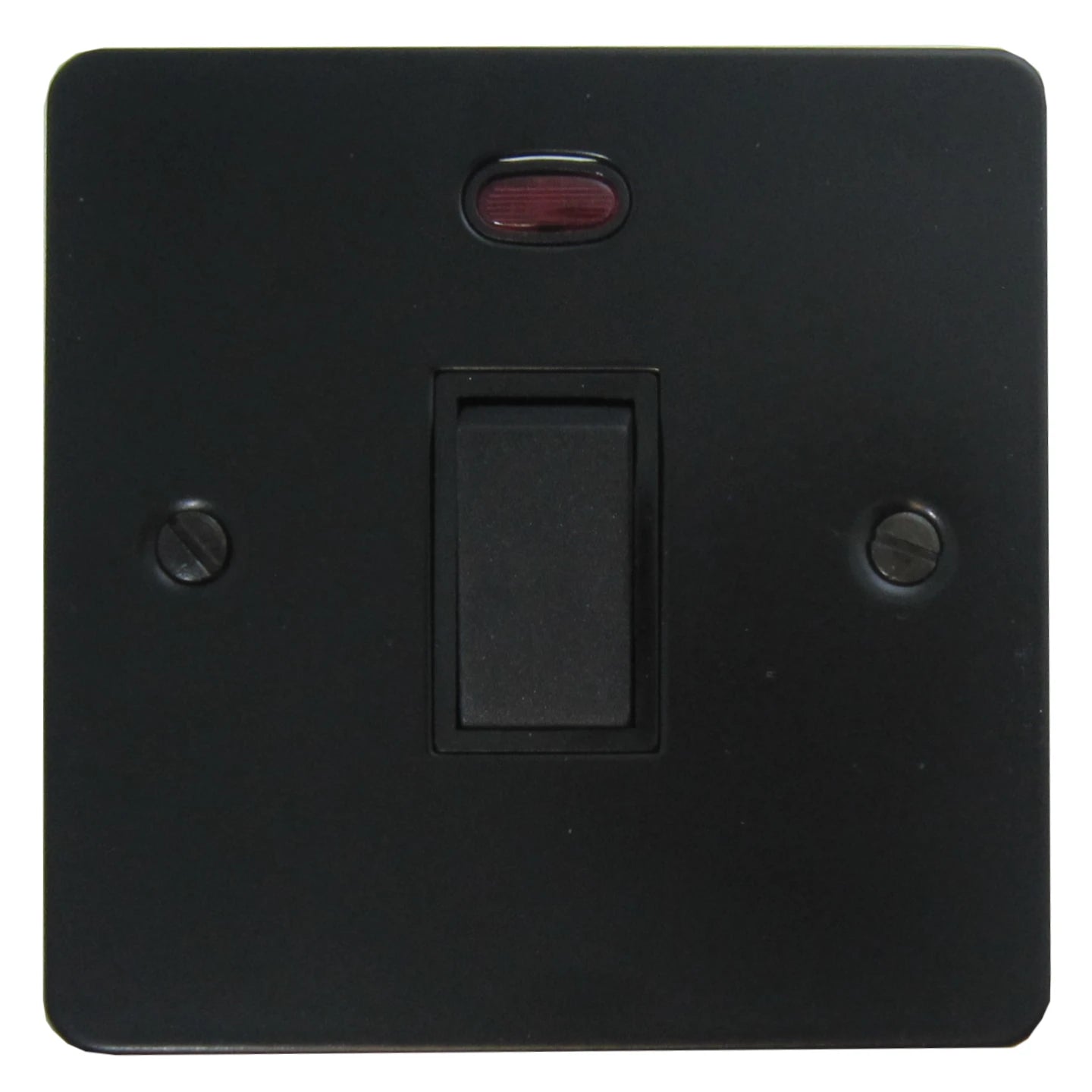 Flat Black 20 Amp DP Switch (Black Switch)