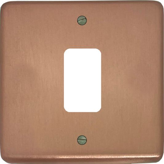Contour Rose Gold 1 Gang Grid Plate