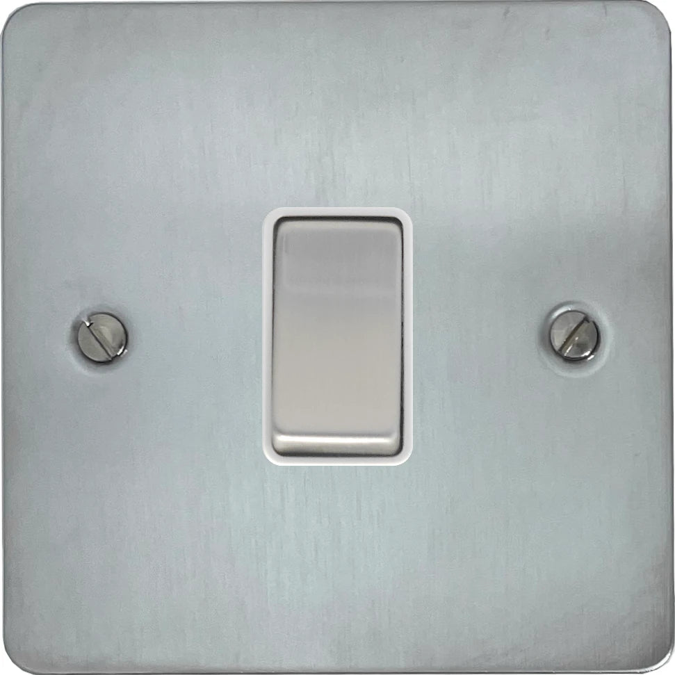 Flat Satin Chrome 1 Gang 2 Way Switch