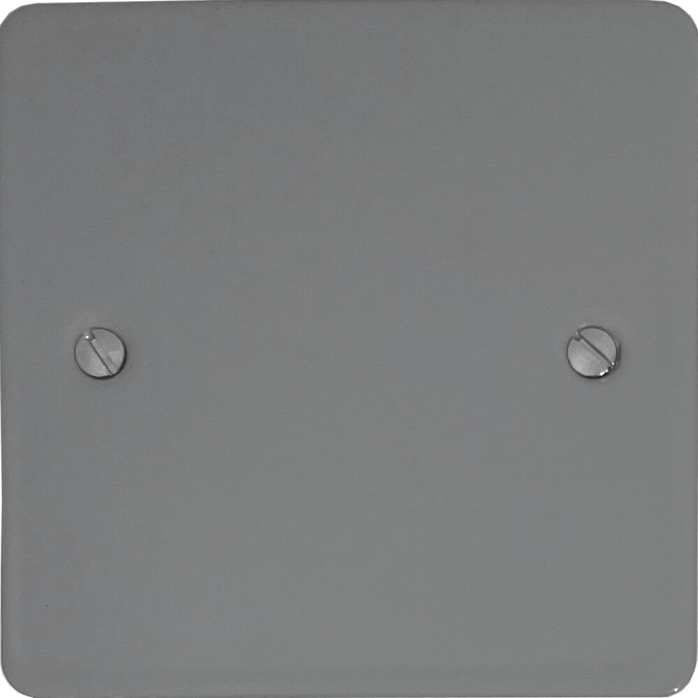 Flat Light Grey 1 Gang Blank