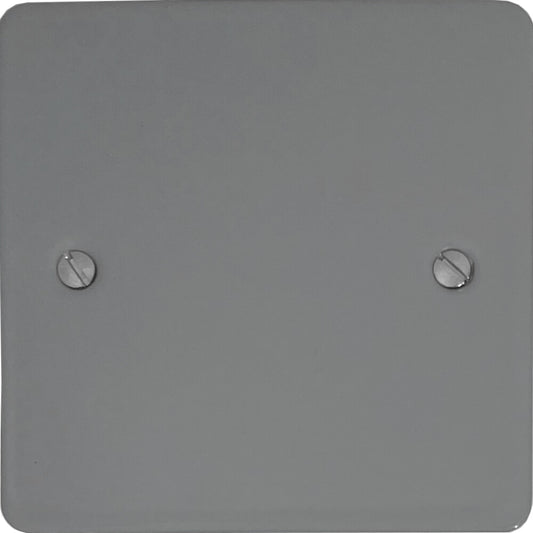 Flat Light Grey 1 Gang Blank