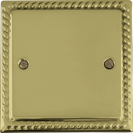 Georgian Polished Brass 20 Amp Dp Switch & Neon