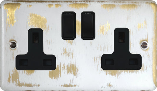 Contour  Dover Bronze  2 Gang Socket