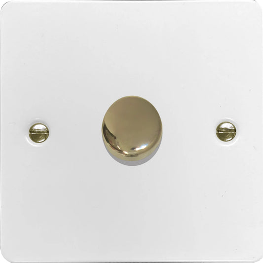Flat White 1 Gang 120W LED Dimmer