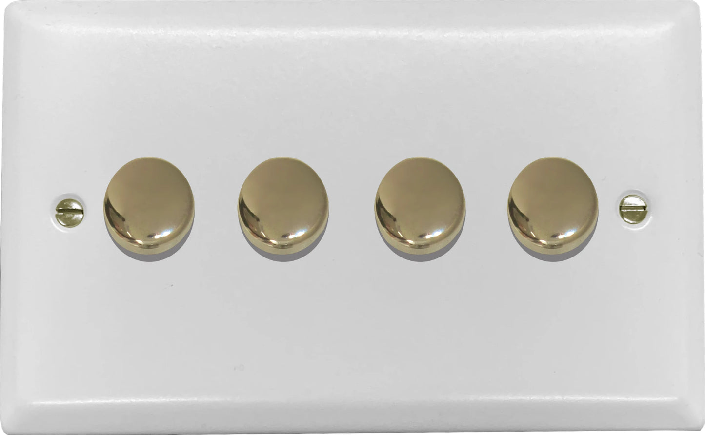 Spectrum Flat White 4 Gang LED Dimmer