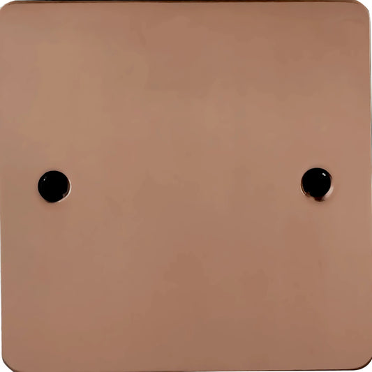 Flat Bright Copper 1 Gang Blank