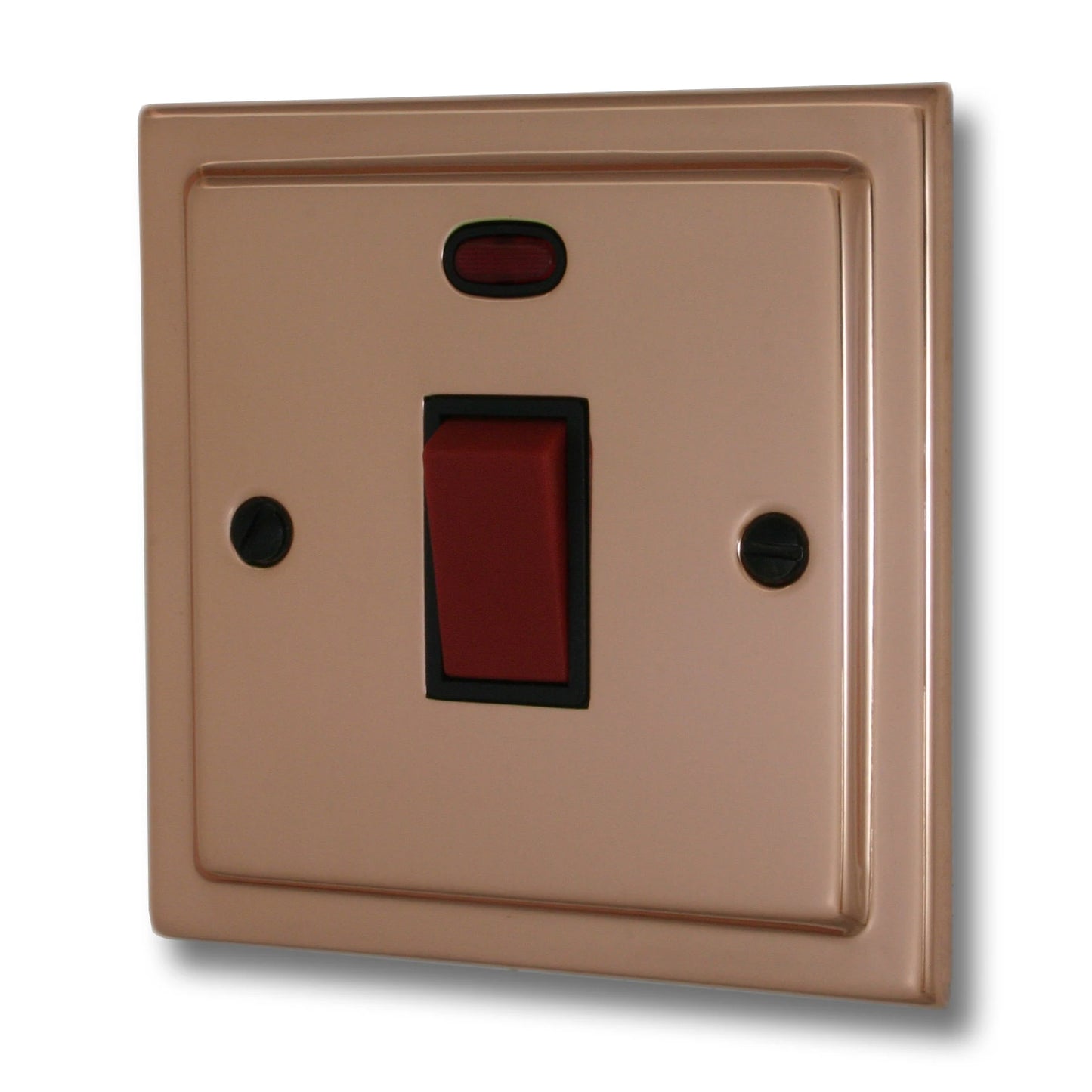 Victorian Polished Copper 45 Amp Dp Switch & Neon