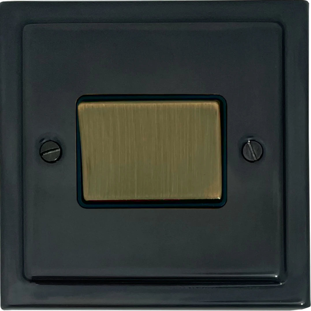 Victorian Black Bronze Fan Isolator