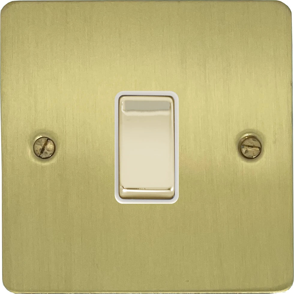 Flat Satin Brass 1 Gang Switch