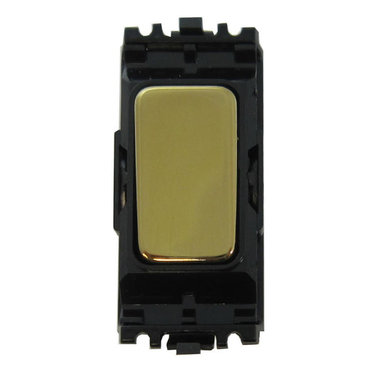 1 Gang 2 Way Grid Switch Module-Brass Switch/Black Trim
