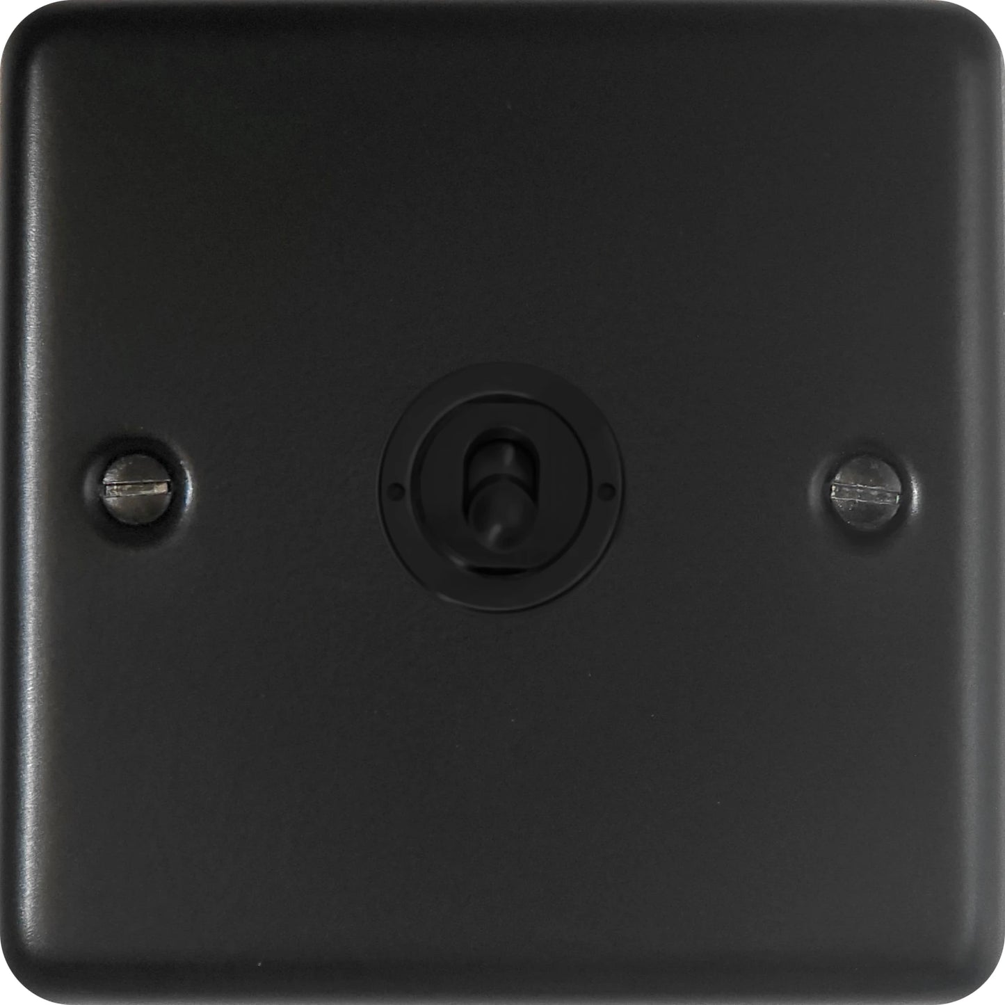 Contour Flat Black 1 Gang Toggle Switch (Flat Black Toggle)