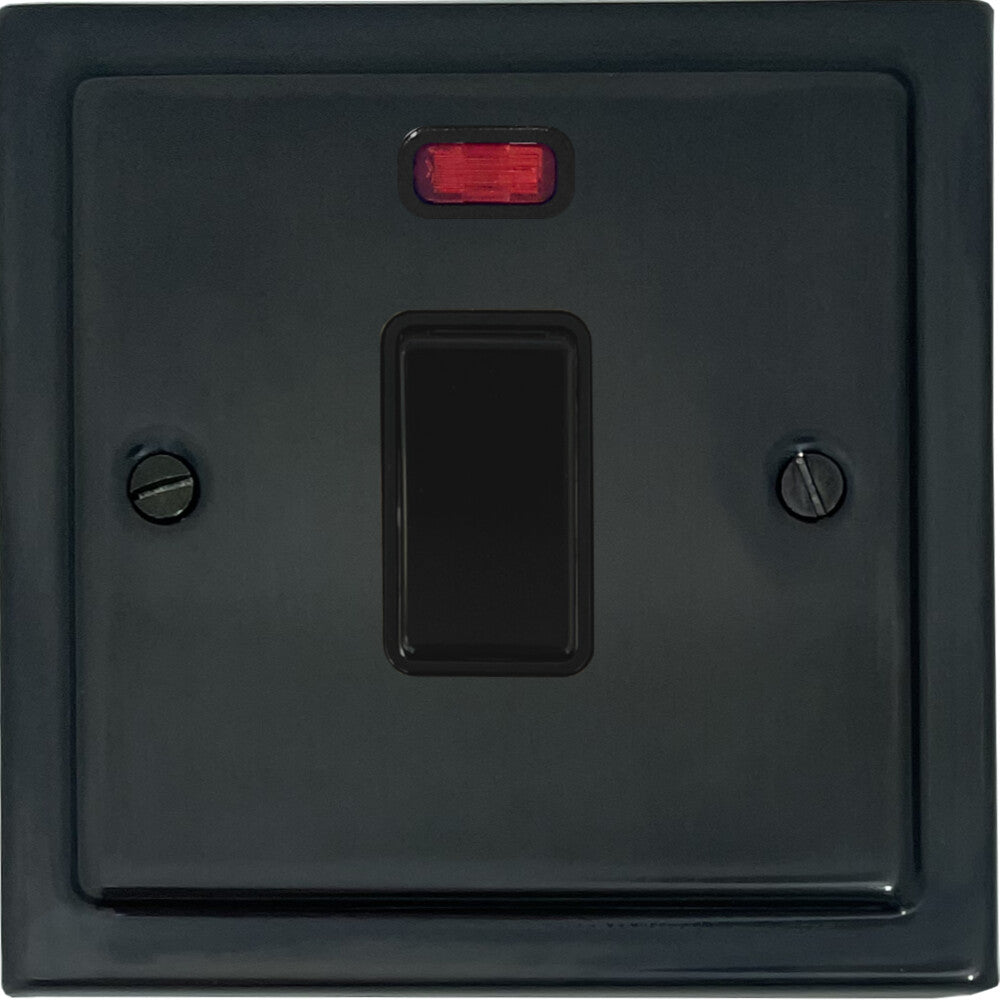 Victorian Black Bronze 20 Amp Dp Switch & Neon
