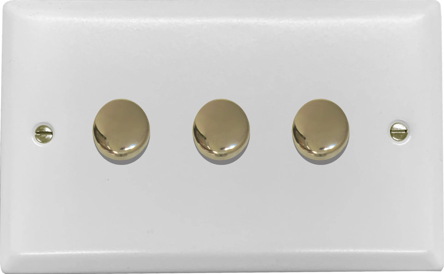 Spectrum Flat White 3 Gang LED Dimmer