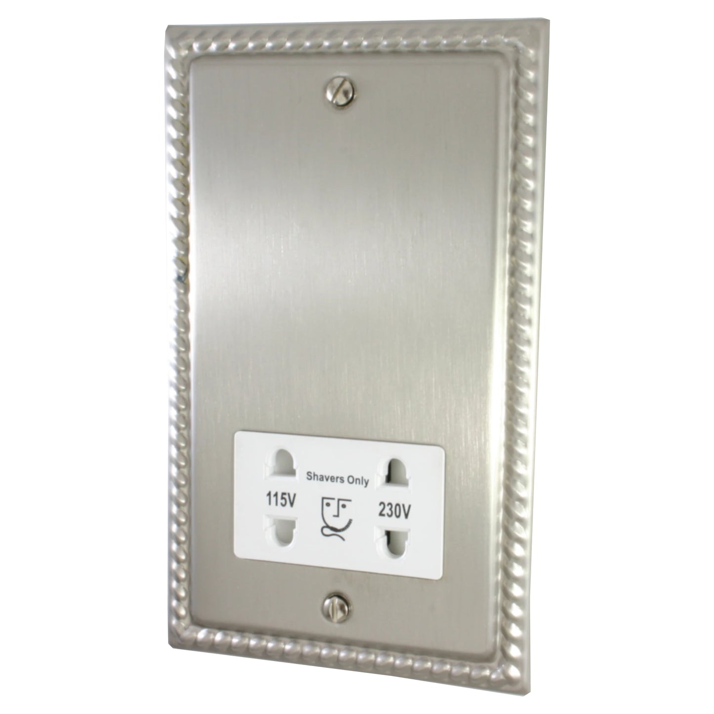 Georgian Satin Nickel Shaver Socket