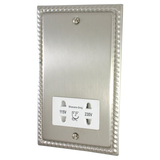 Georgian Satin Nickel Shaver Socket