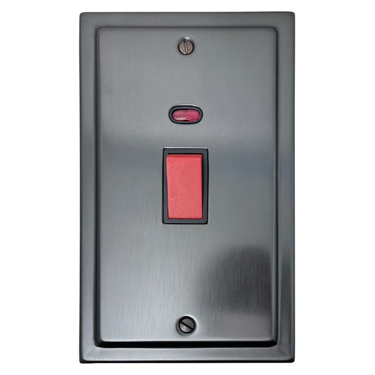 Victorian Black Bronze 45 Amp Dp Switch & Neon & L/Plate