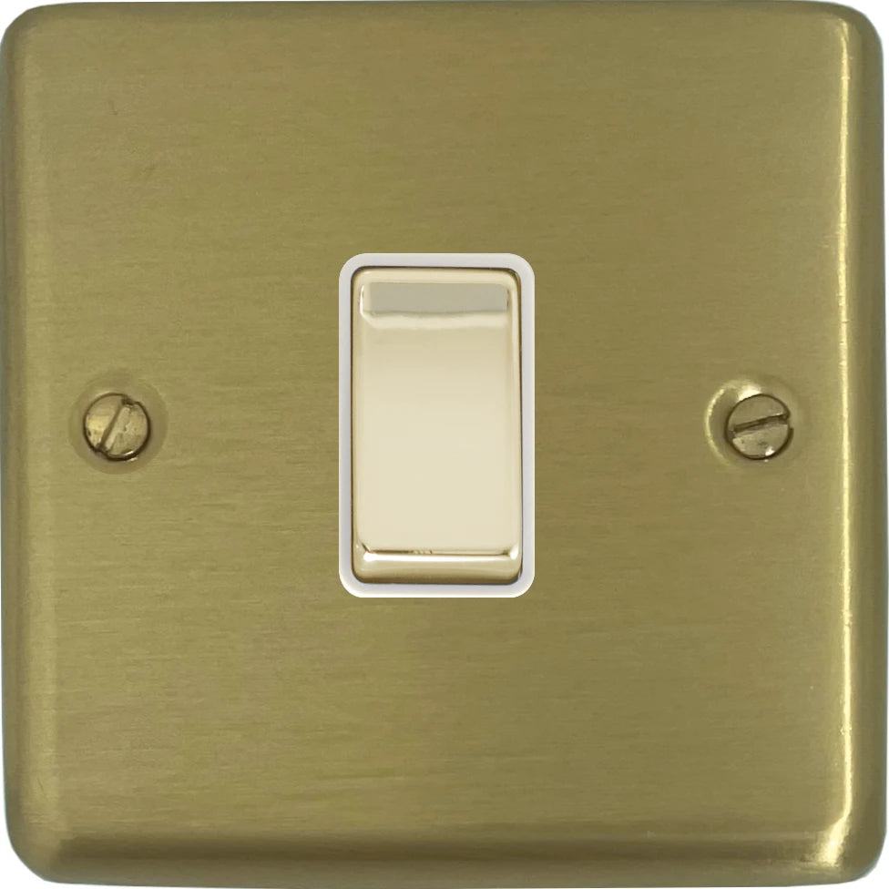 Contour Satin Brass 1 Gang Switch