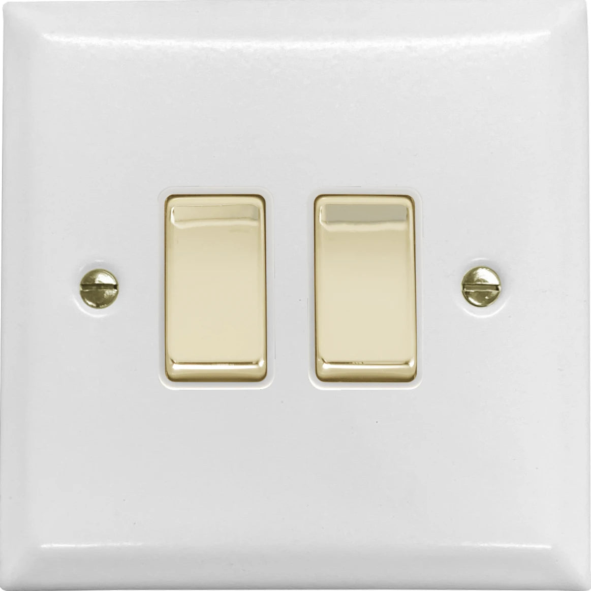 Spectrum Flat White 2 Gang 2 Way Switch