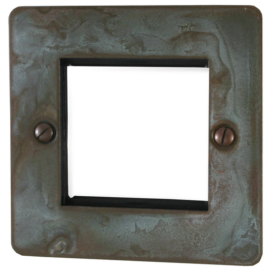 Flat Verdigris 1 Gang 2 Module