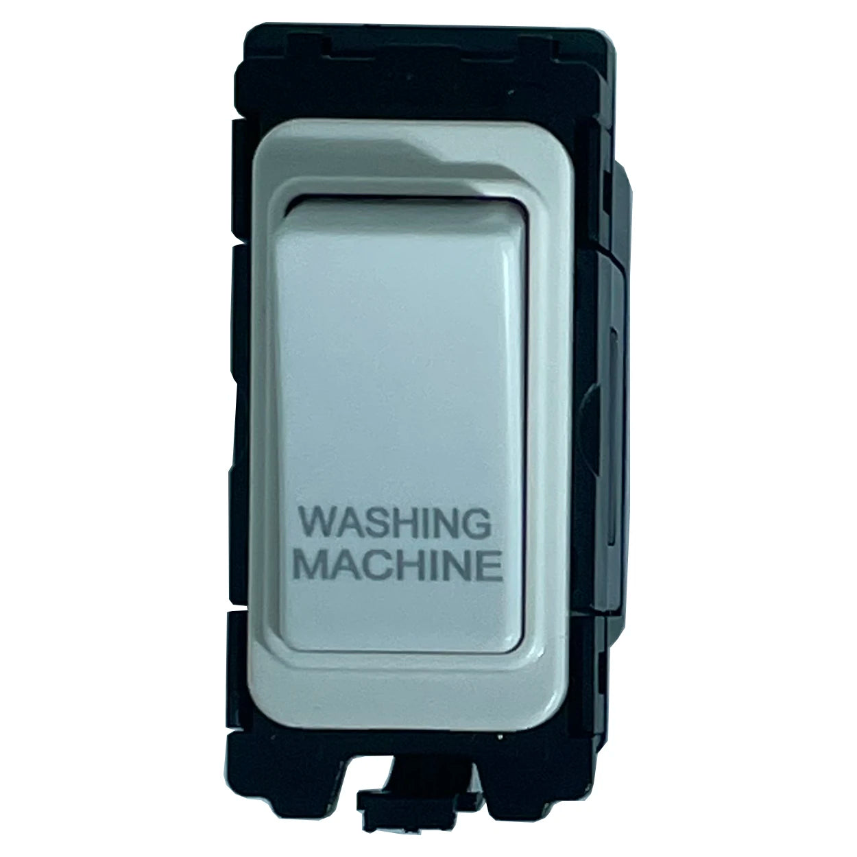 20A DP Switch - Engraved with - Washing Machine - All White Insert