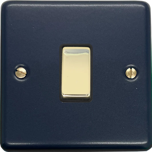 Contour Blue 1 Gang 2 Way Switch