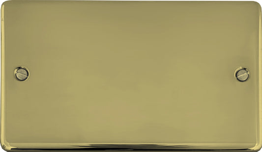 Contour Polished Brass 2 Gang Blank