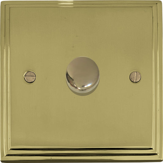 Victorian Polished Brass 1 Gang LED Dimmer