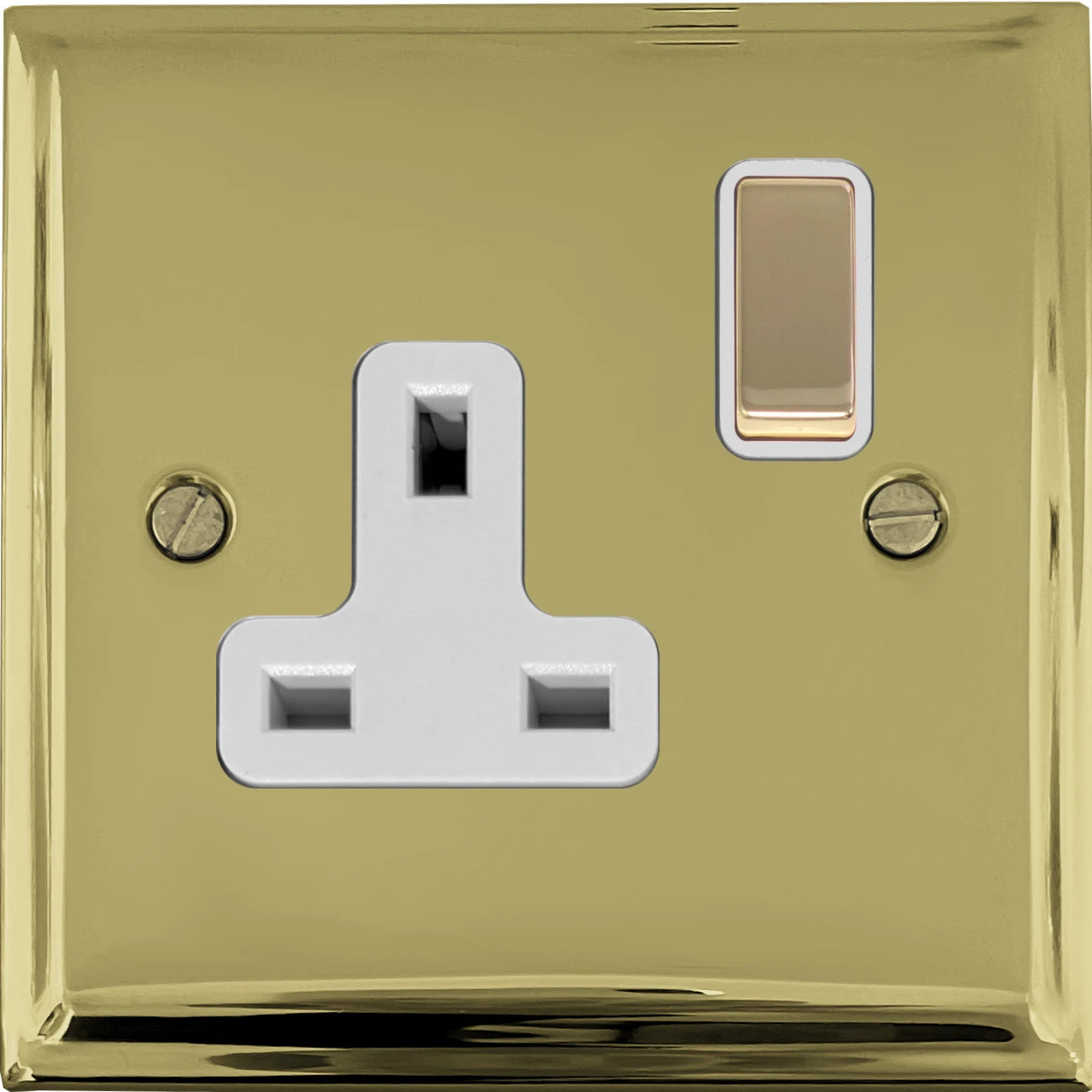 Deco Polished Brass 1 Gang Socket