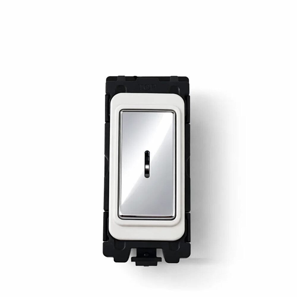 20A 2 way SP Switch Including key - White and Polished Chrome Switch