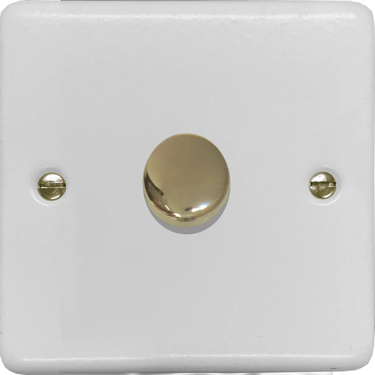 Contour Flat White 1 Gang Dimmer LED