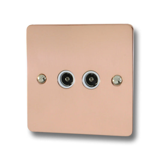 Flat Bright Copper Twin Tv Point